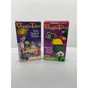 VeggieTales VHS Lot Of 2 The Toy That Saved Christmas Wheres God When Im Scared